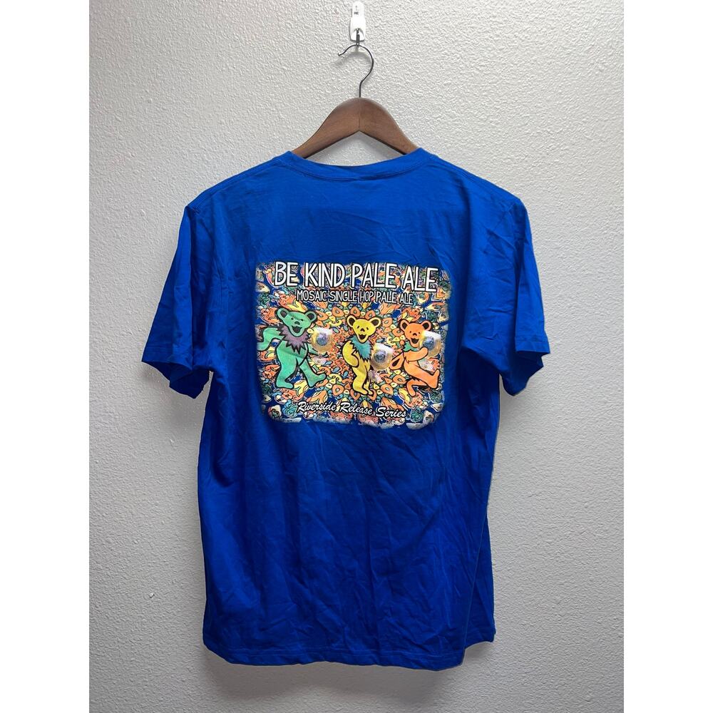 Grateful Dead Shirt Be King pale Ale Mosiac Beer Graphic Blue Tee Medium